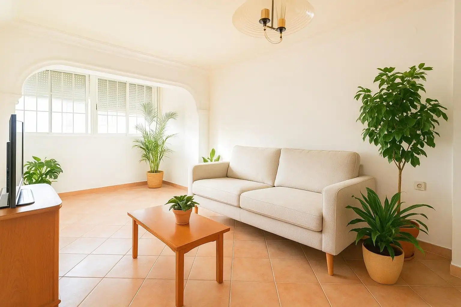 Sala de estar de Piso en venta en Chiclana de la Frontera con Terraza
