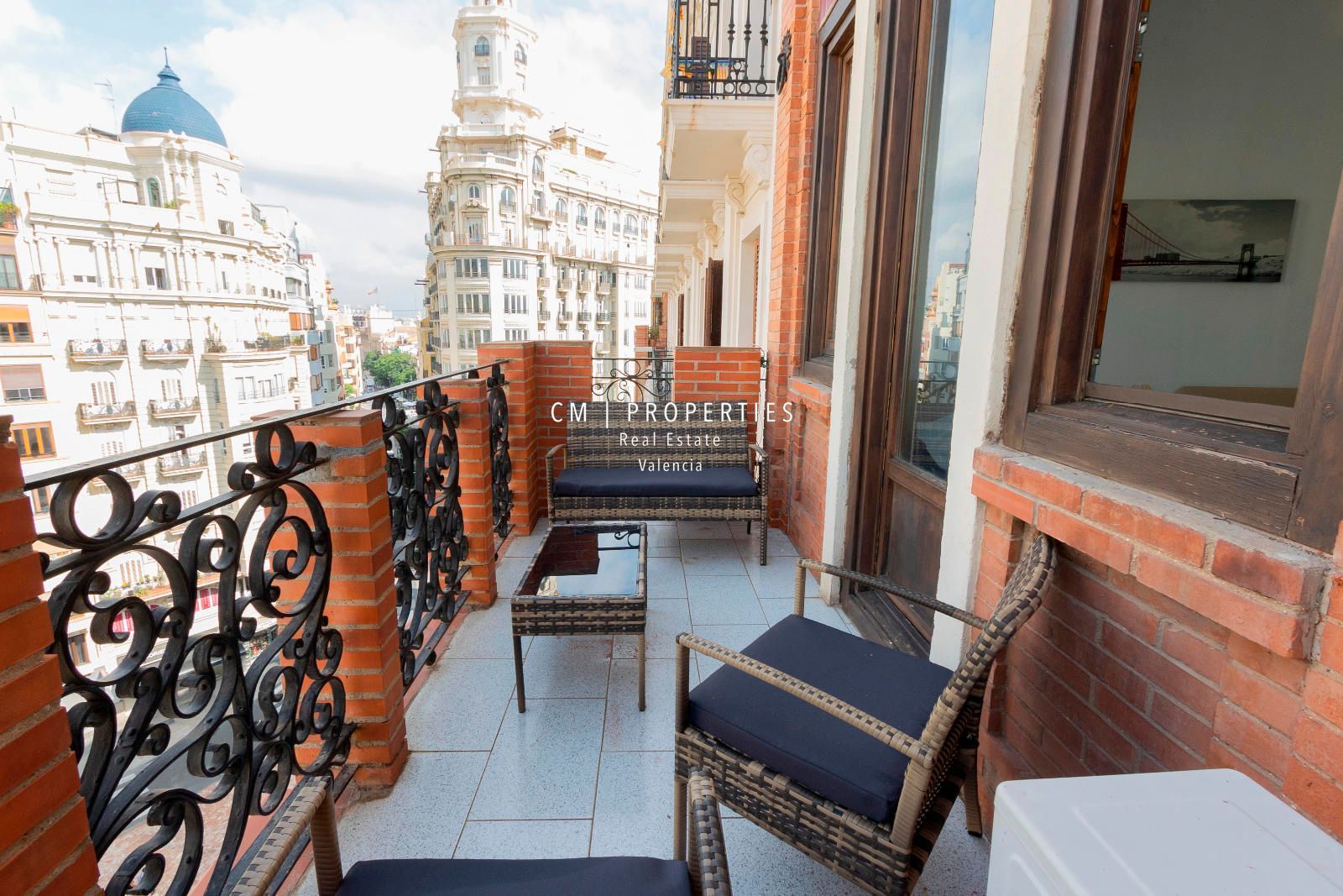 Terrace of Flat to rent in  Valencia Capital  with Air Conditioner, Heating and Terrace
