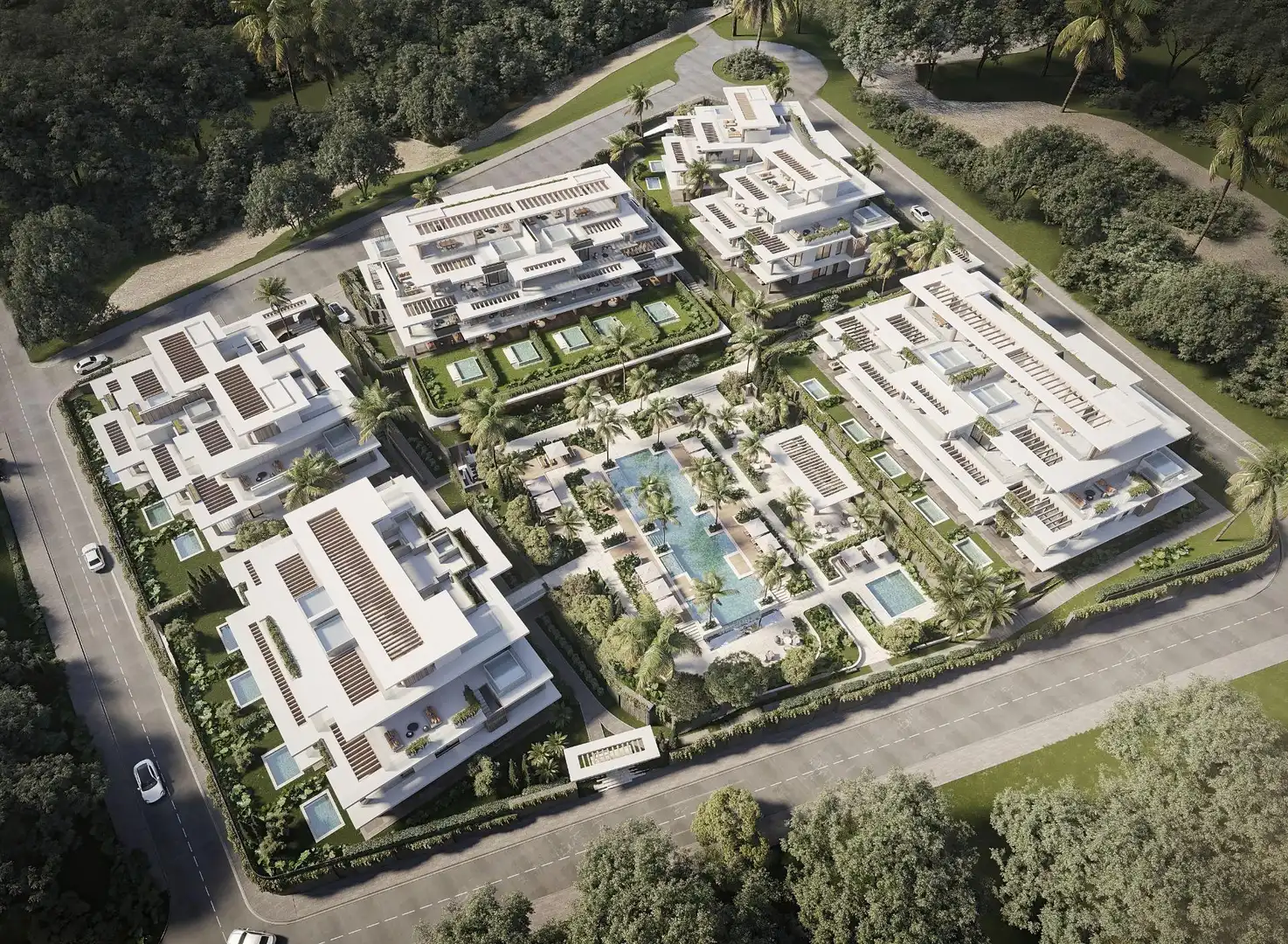 Exterior view of Apartments for sale in Estepona  with Air Conditioner, Heating and Private garden