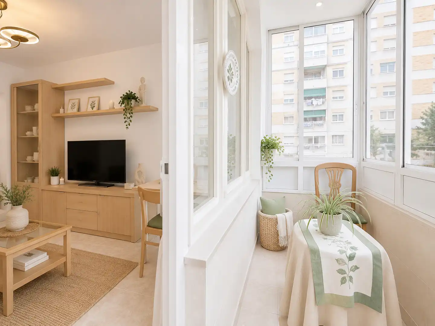 Sala de estar de Piso en venta en Alicante / Alacant con Aire acondicionado, Amueblado y Lavadora
