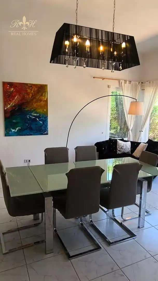 Esszimmer von Haus oder Chalet zur Miete in L'Alfàs del Pi mit Klimaanlage, Terrasse und Schwimmbad