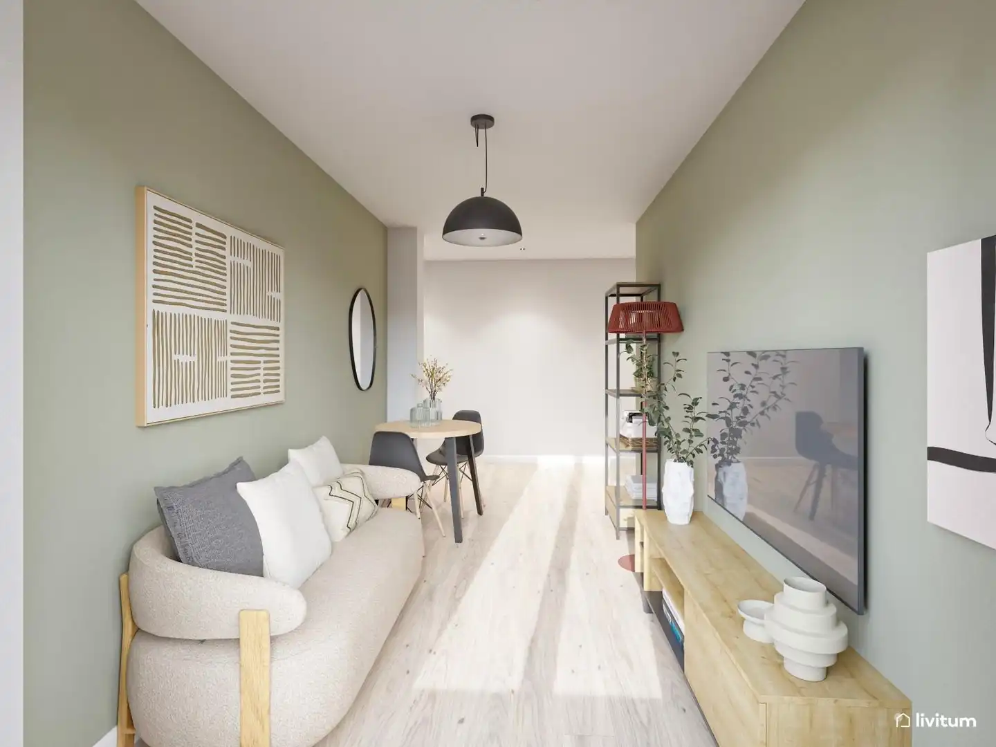 Sala de estar de Piso para compartir en Elche / Elx con Aire acondicionado, Calefacción y Parquet