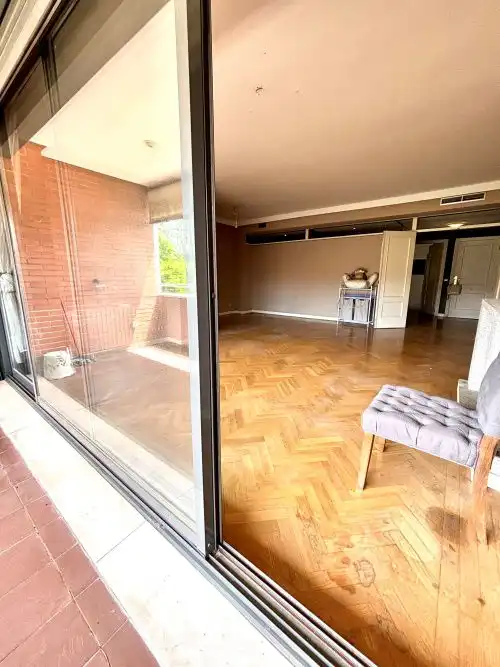 Dining room of Flat for rent in Madrid  with Heating, Parquet flooring and Terrace