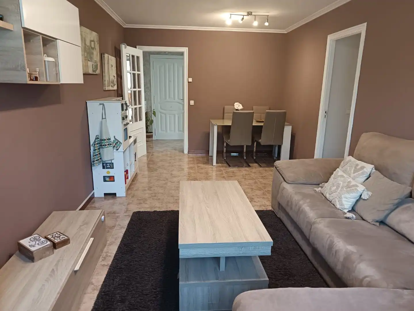 Sala de estar de Piso en venta en Monte Porreiro