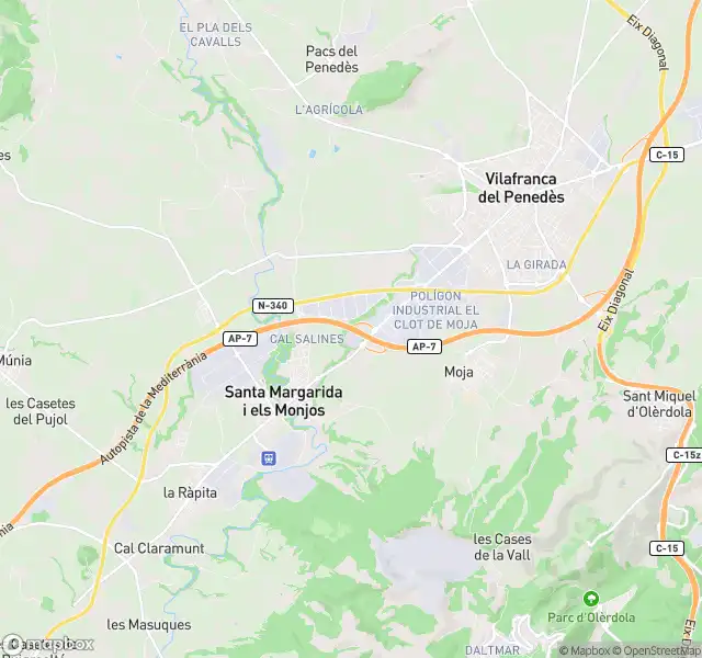 Vista exterior de Pis en venda en Santa Margarida I Els Monjos