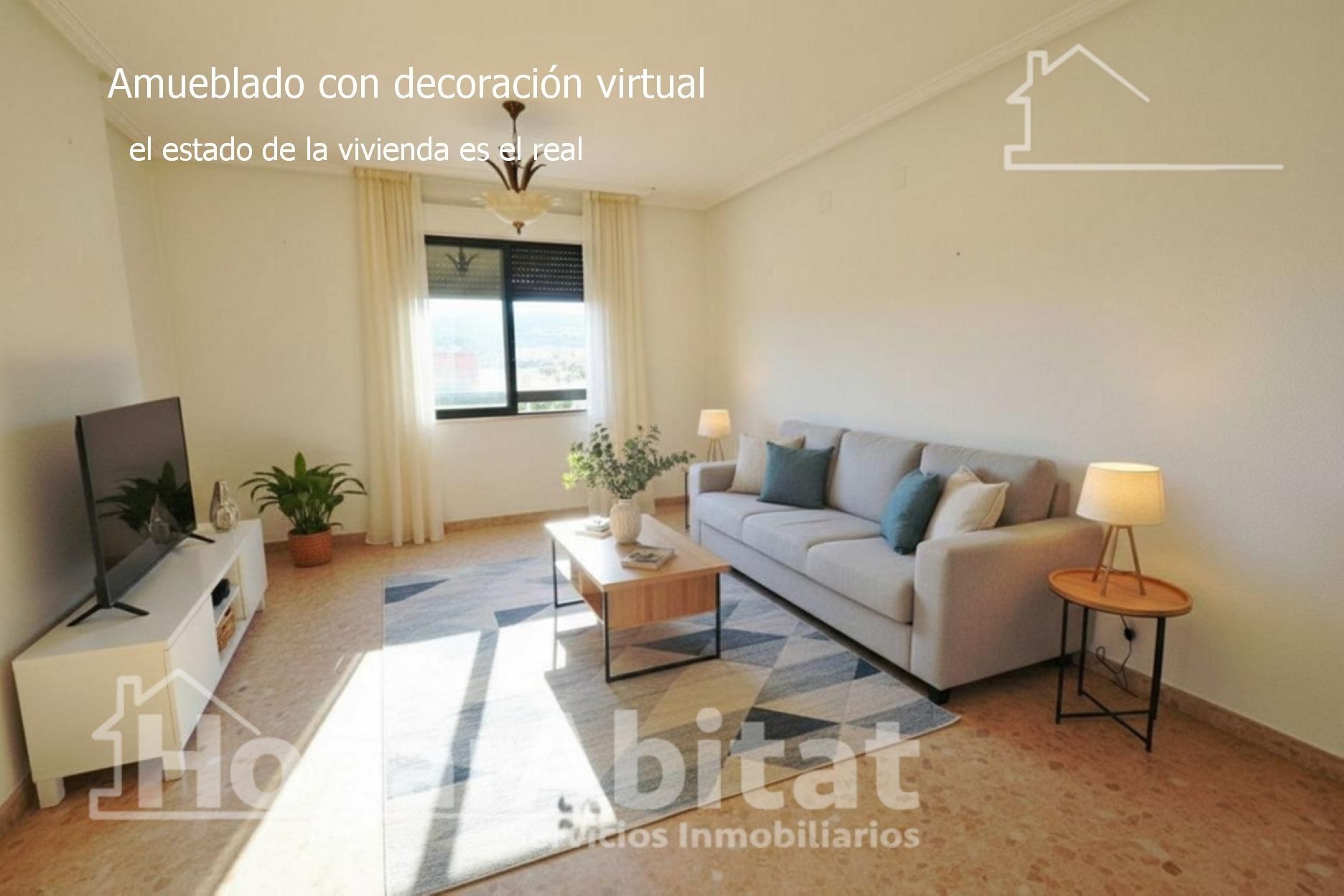 Sala d'estar de Pis en venda en Alicante / Alacant amb Aire condicionat, Jardí privat i Terrassa