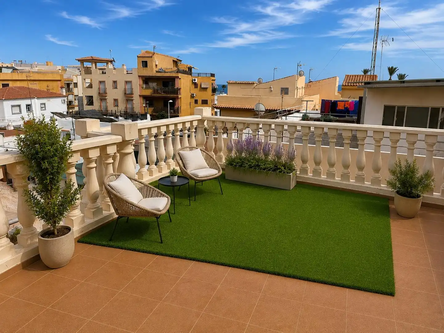 Terrassa de Casa adosada en venda en Cuevas del Almanzora amb Terrassa, Moblat i Alarma