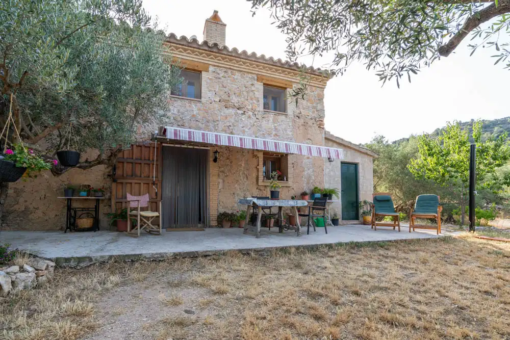 Vista exterior de Finca rústica en venta en Aldover con Jardín privado, Terraza y Amueblado