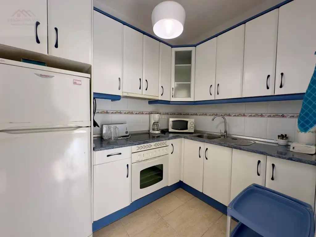Küche von Wohnung zur Miete in Mazarrón mit Schwimmbad, Möbliert und Waschmaschine