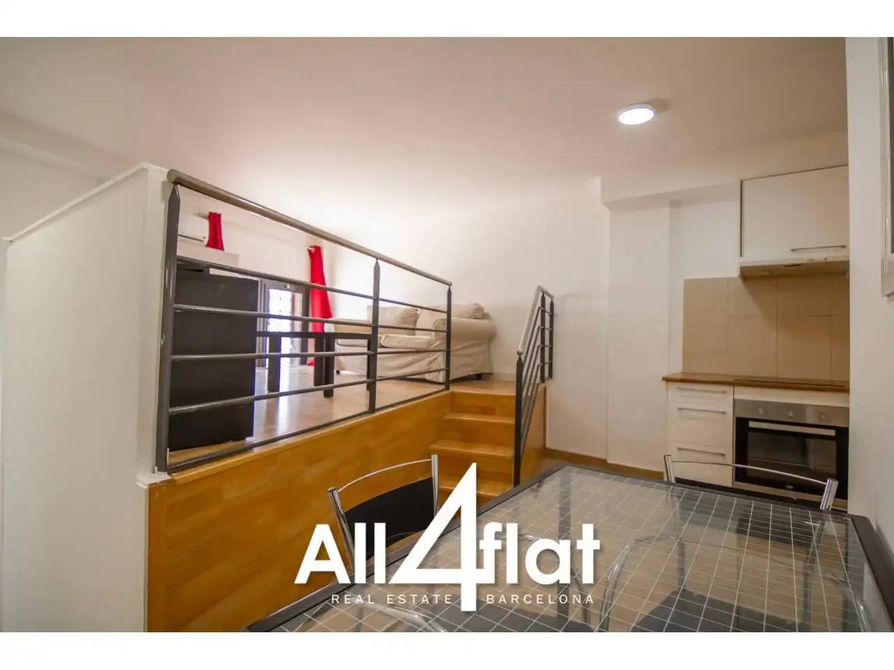 Dormitori de Estudi de lloguer en Barcelona amb Aire condicionat, Parquet i Moblat