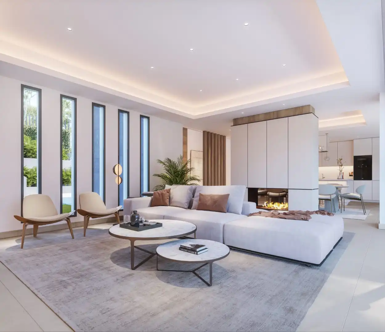 Sala d'estar de Casa o xalet en venda en Málaga amb Aire condicionat, Jardí privat i Terrassa