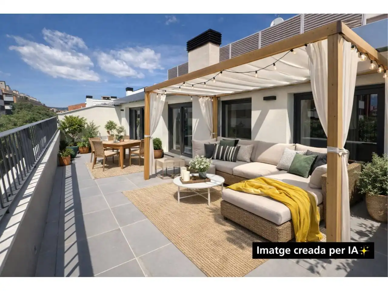 Terrace of Attic for sale in Sabadell  with Air Conditioner, Parquet flooring and Terrace