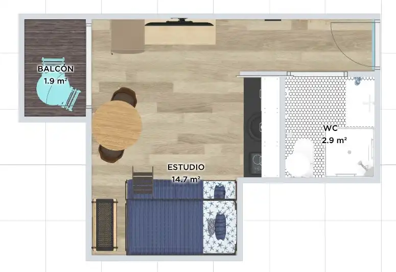 Estudio de alquiler en Encamp con Calefacción, Amueblado y Lavadora