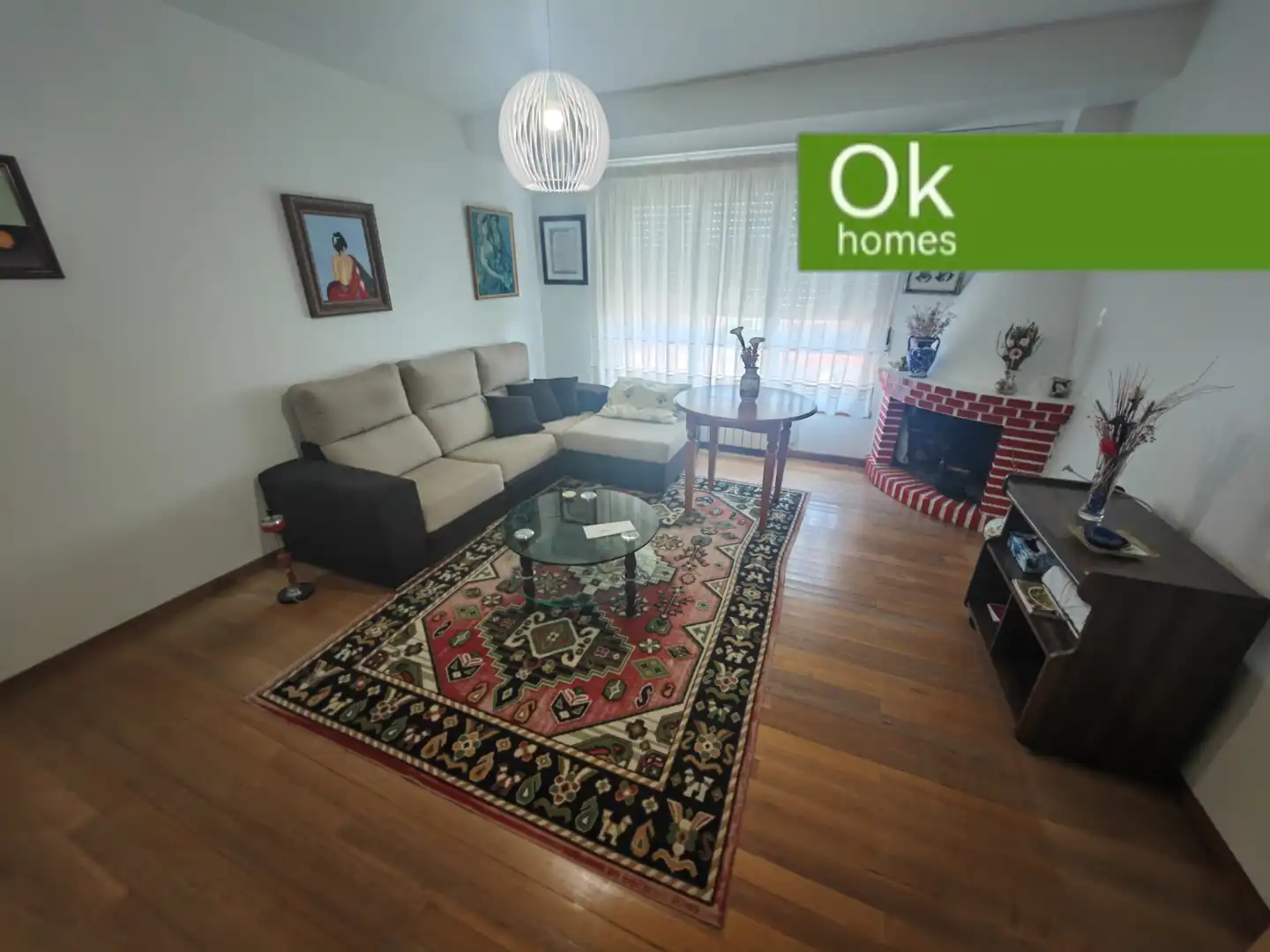 Sala de estar de Piso en venta en Curtis con Calefacción, Parquet y Amueblado