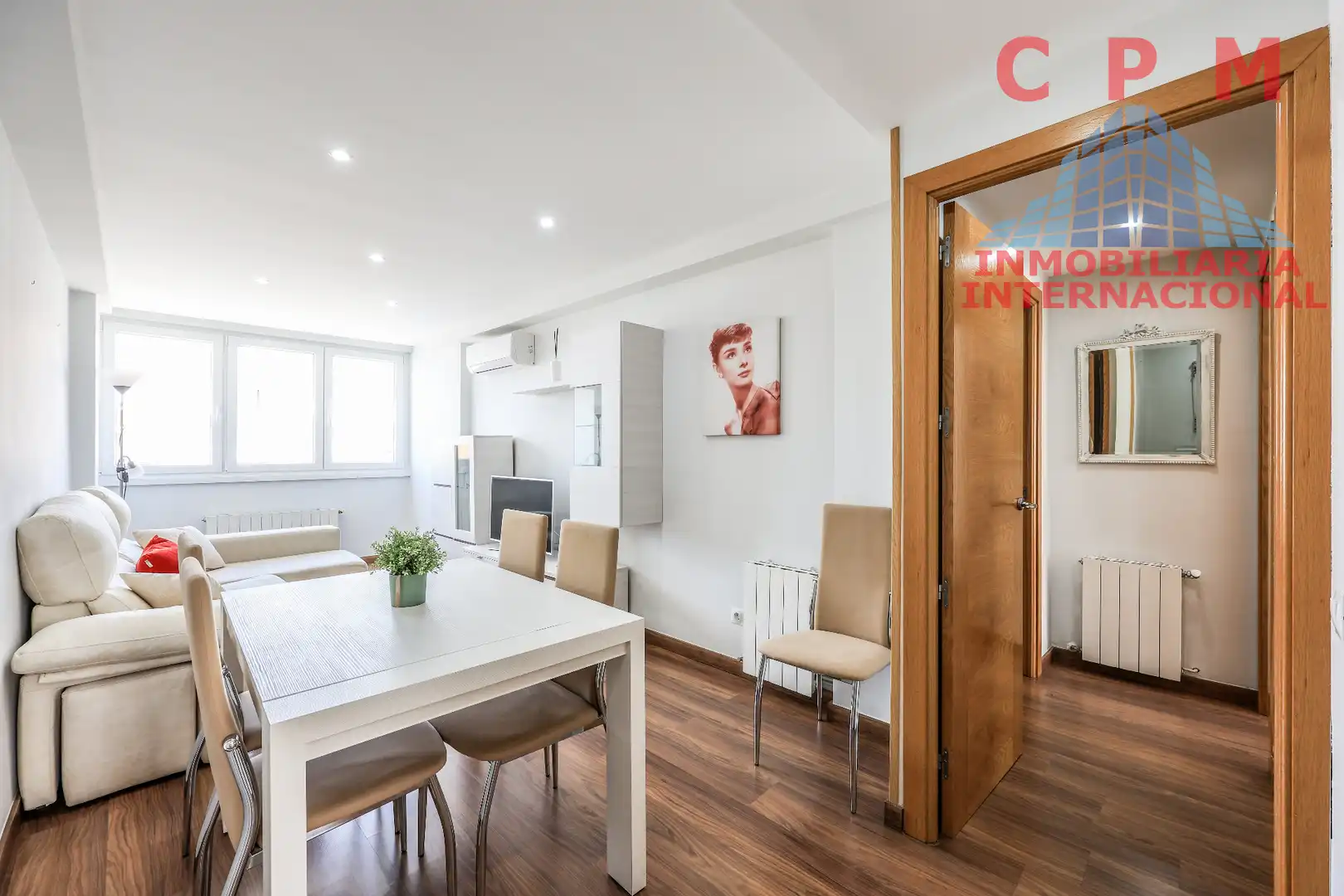 Wohnzimmer von Wohnung zur Miete in Madrid mit Klimaanlage, Heizung und Parkett