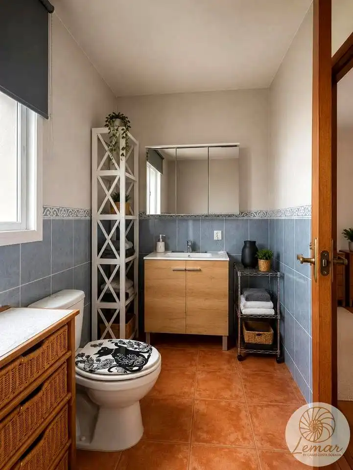 Badezimmer von Country house zum Verkauf in L'Ametlla de Mar  mit Klimaanlage, Heizung und Privatgarten