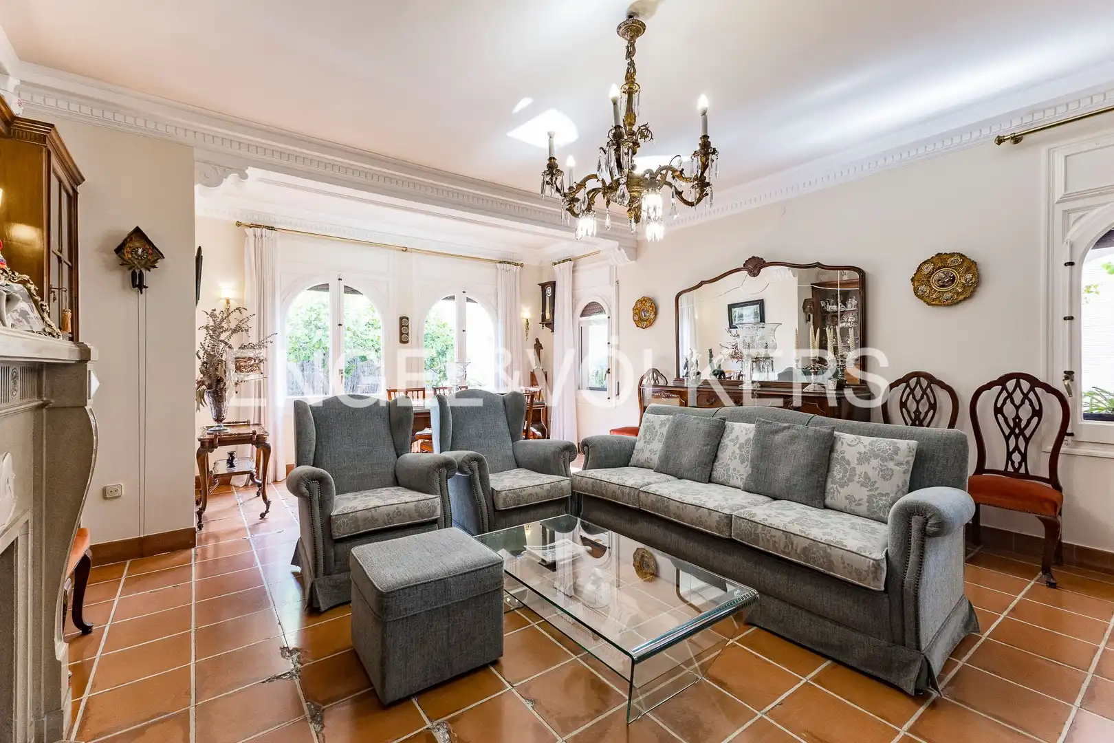 Sala de estar de Casa o chalet en venta en Barcelona con Calefacción, Jardín privado y Terraza