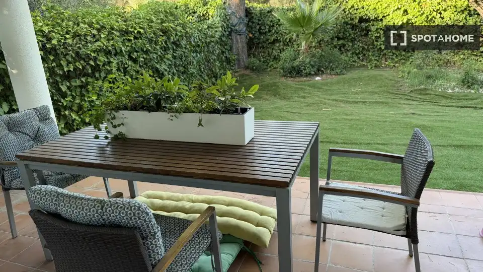 Terrace of Flat for share in Matadepera  with Air Conditioner, Heating and Furnished