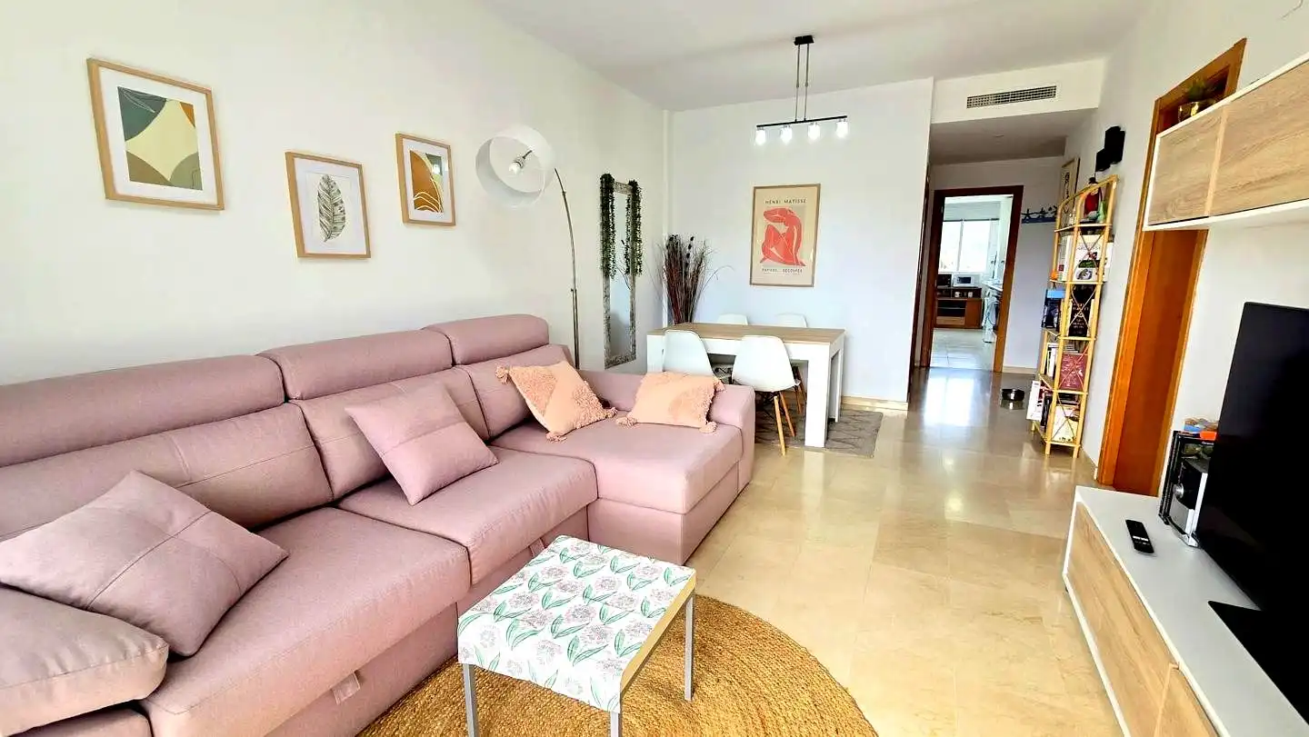 Sala de estar de Apartamento de alquiler en Gandia con Aire acondicionado, Calefacción y Terraza