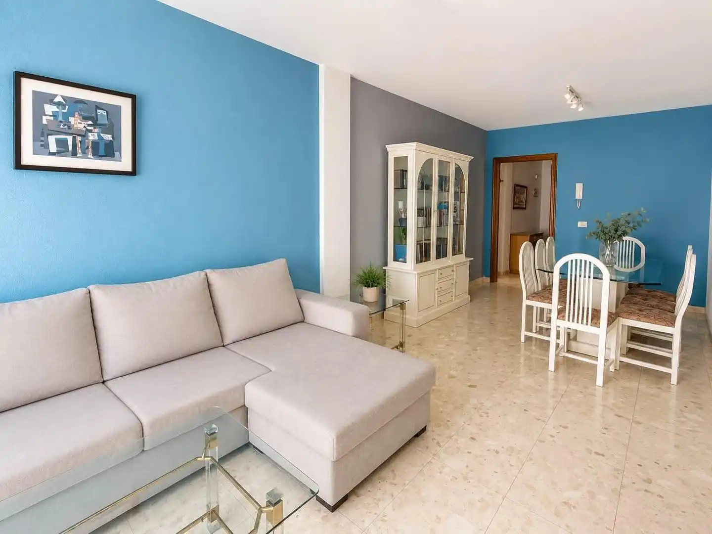 Sala de estar de Apartamento de alquiler en Santiago del Teide con Terraza y Amueblado