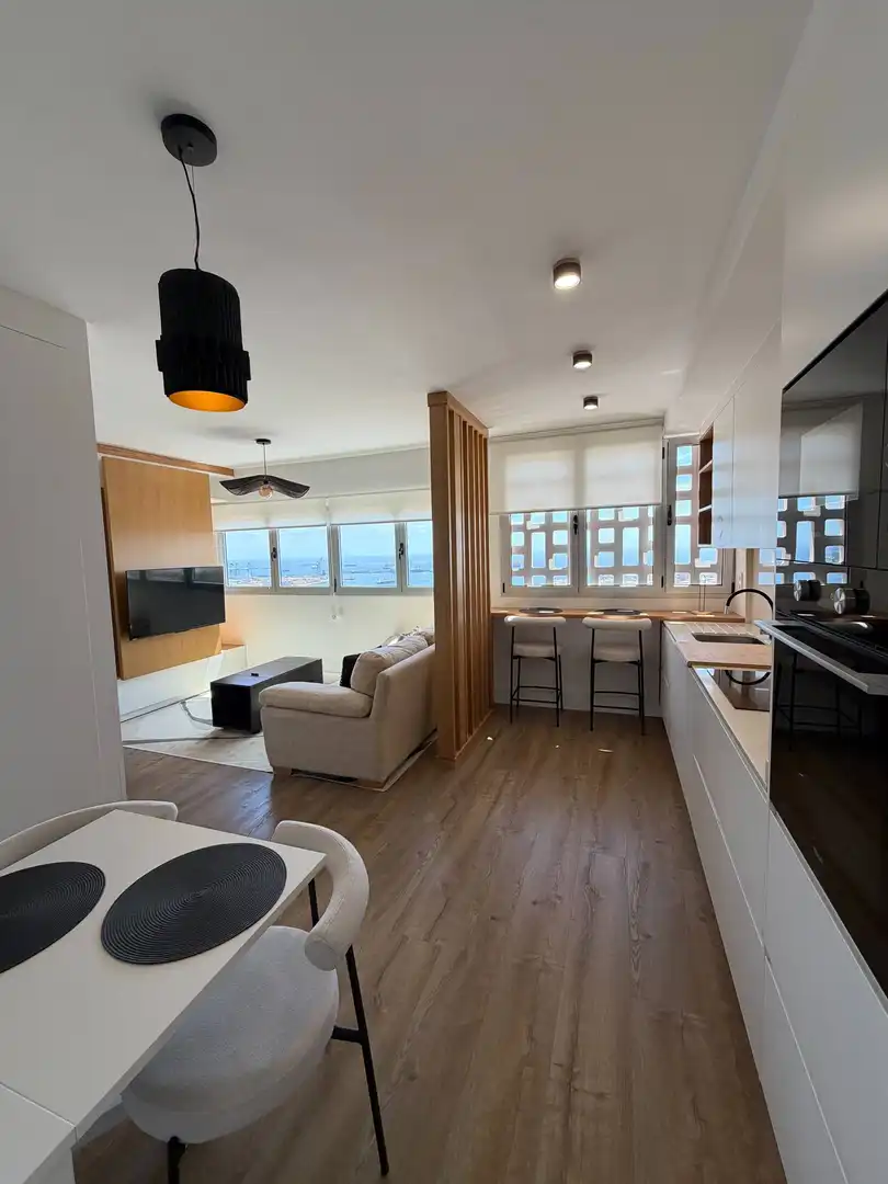 Sala d'estar de Apartament de lloguer en Las Palmas de Gran Canaria amb Moblat