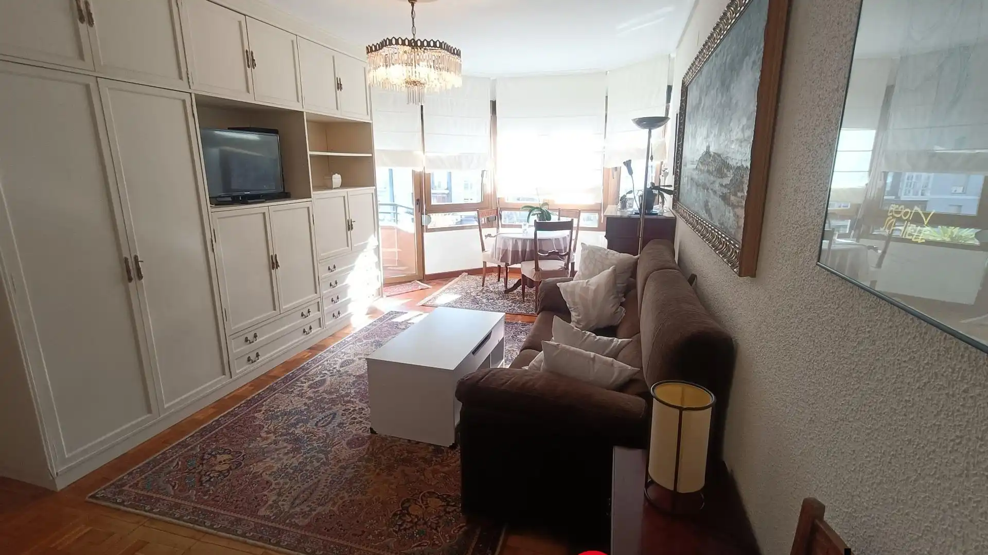 Living room of Apartments for rent in Santander  with Parquet flooring, Furnished and Balcony