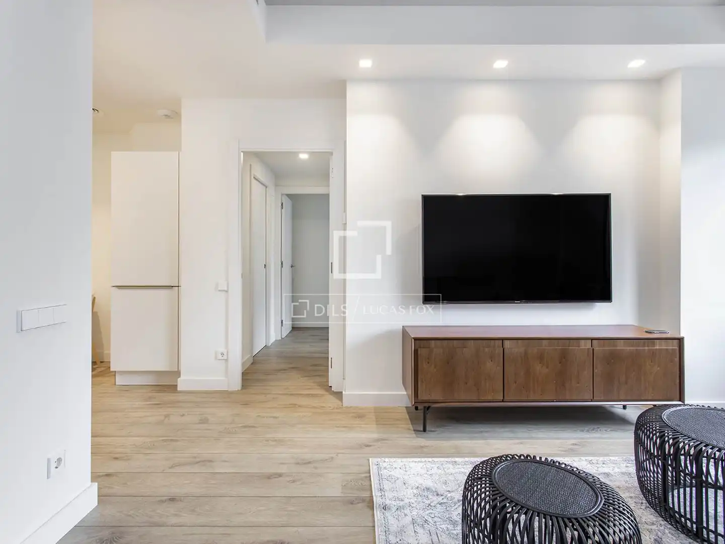 Living room of Flat for rent in Barcelona  with Air Conditioner, Heating and Parquet flooring