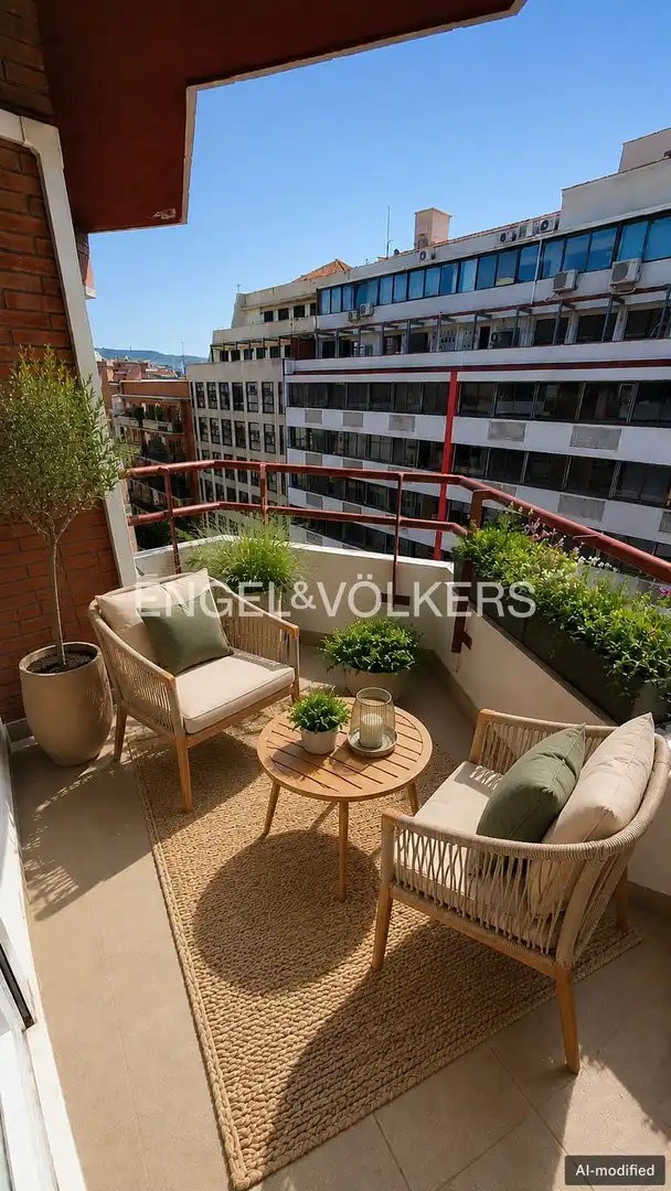 Terrasse von Wohnung zum Verkauf in Barcelona mit Heizung, Parkett und Möbliert