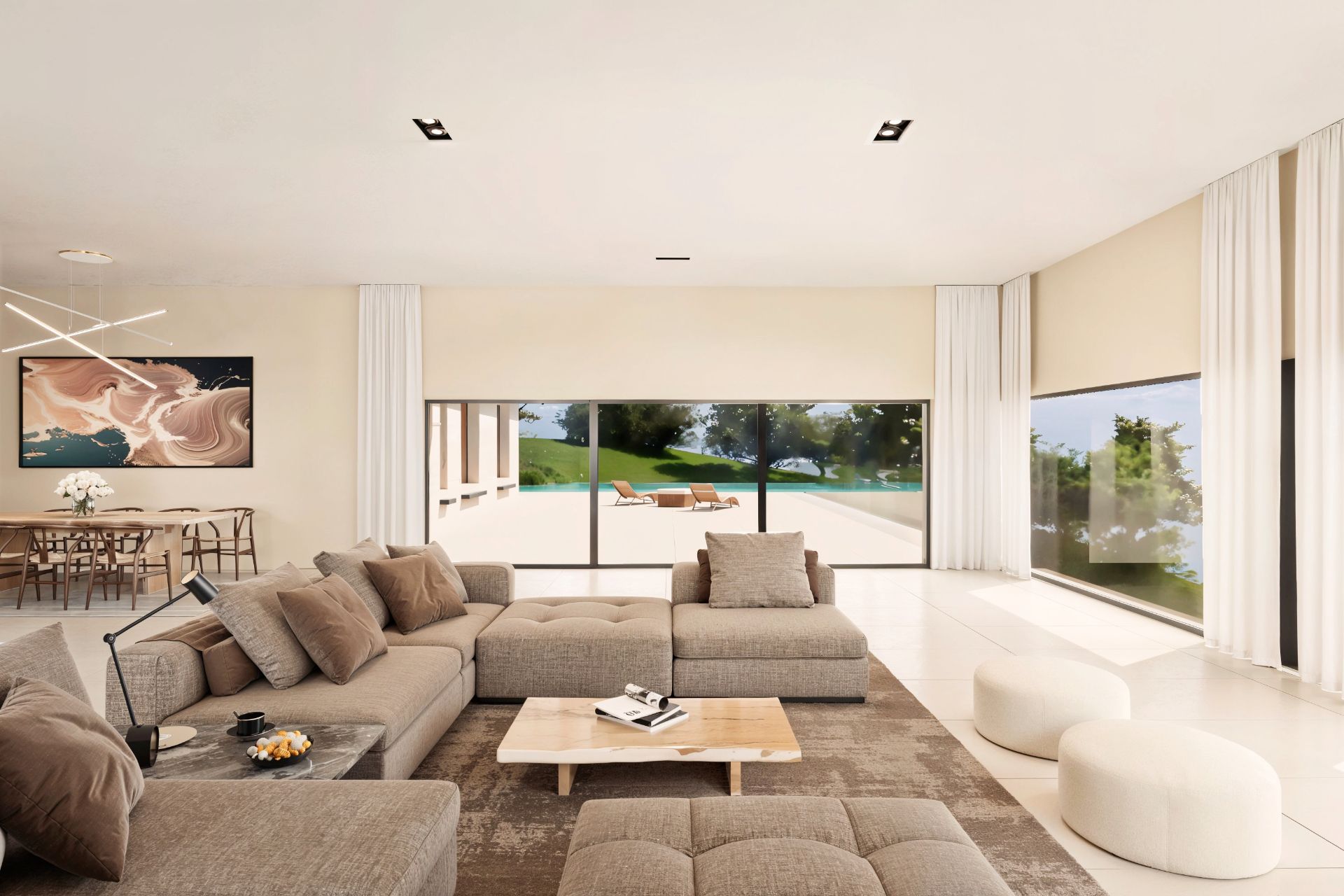 Sala d'estar de Casa o xalet en venda en Las Rozas de Madrid amb Aire condicionat, Calefacció i Jardí privat