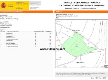 Terreno rústico en venta en Camí la Vinya dels Frares