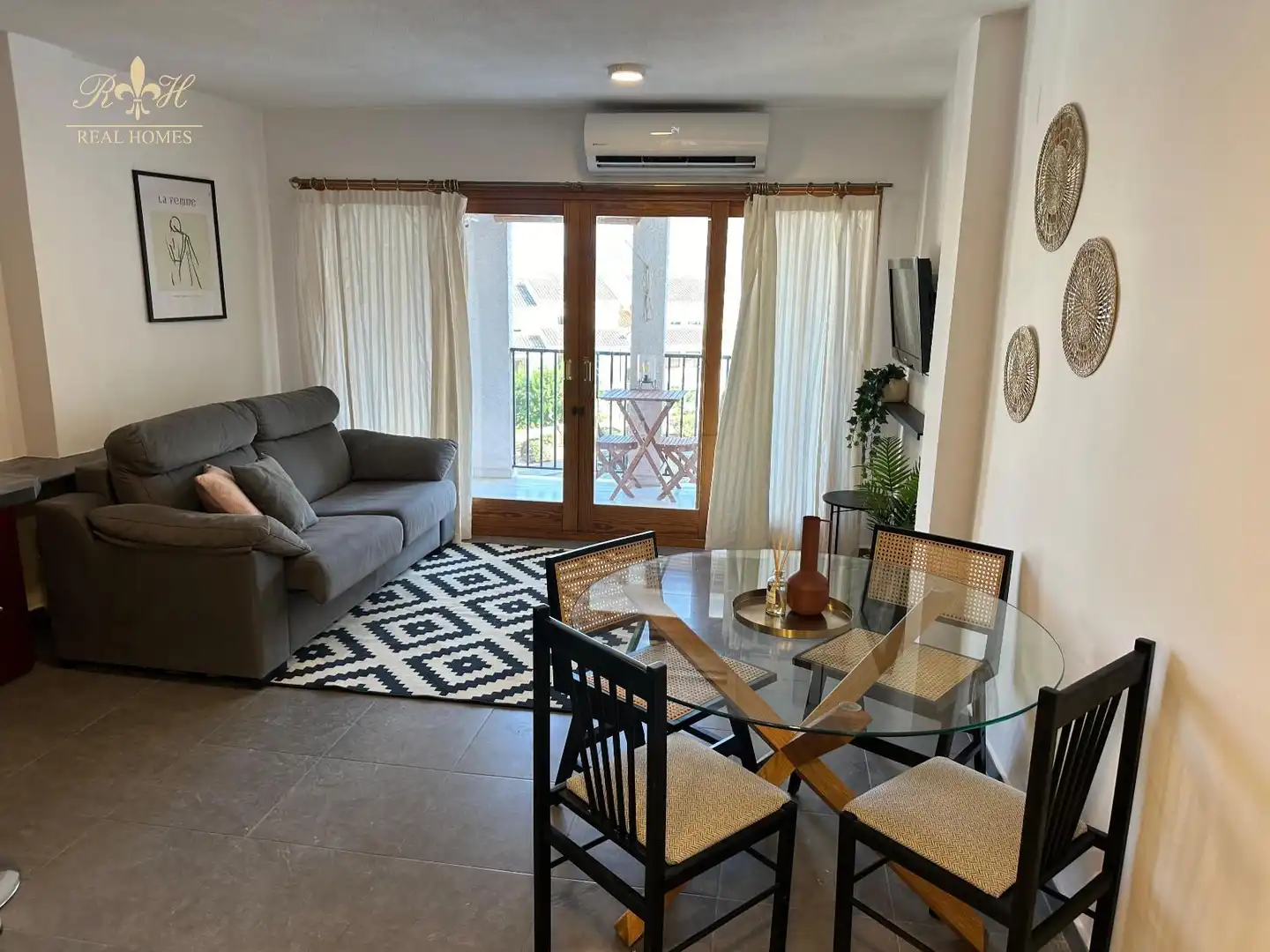 Living room of Flat for rent in Altea  with Air Conditioner and Furnished