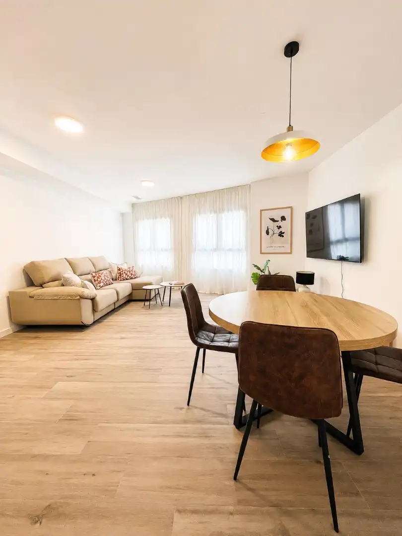 Living room of Flat for rent in Fuengirola  with Air Conditioner, Furnished and Washing machine