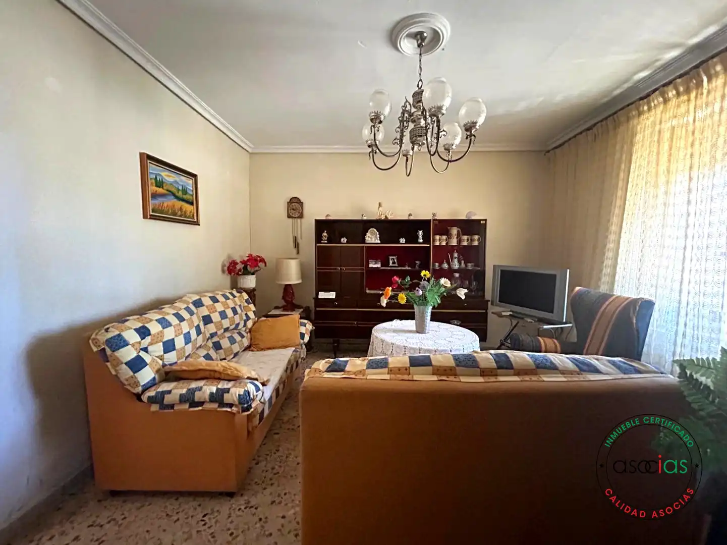 Sala de estar de Casa o chalet en venta en Santervás de Campos con Jardín privado y Amueblado
