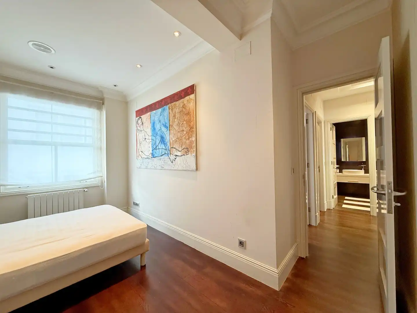 Schlafzimmer von Wohnung zur Miete in A Coruña Capital  mit Heizung, Parkett und Balkon
