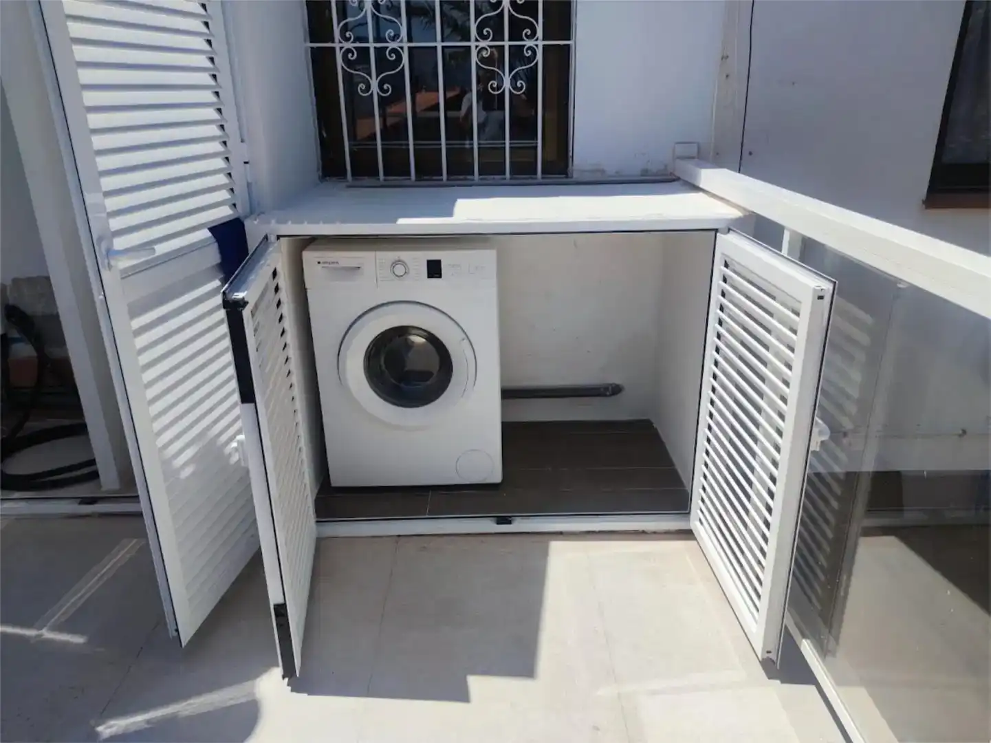 Balcony of Flat for rent in Dénia  with Air Conditioner, Private garden and Storage room