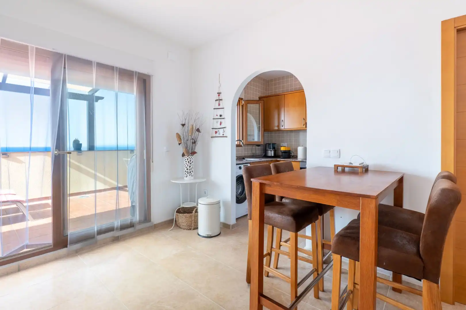 Cocina de Apartamento en venta en El Ràfol d'Almúnia con Calefacción, Terraza y Piscina