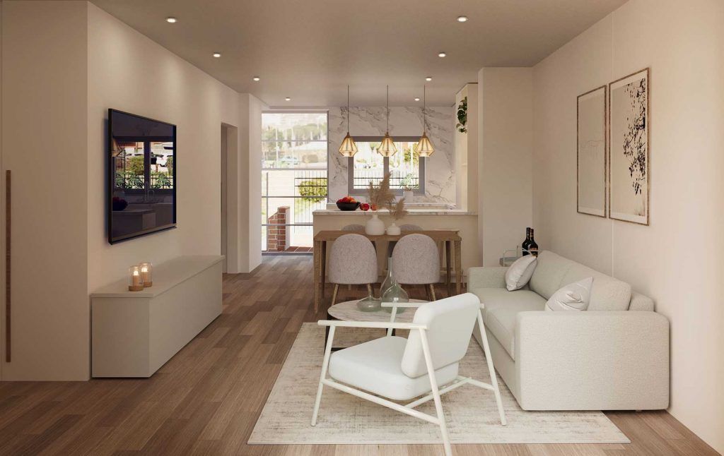 Sala d'estar de Casa adosada en venda en Rubí amb Aire condicionat, Calefacció i Jardí privat