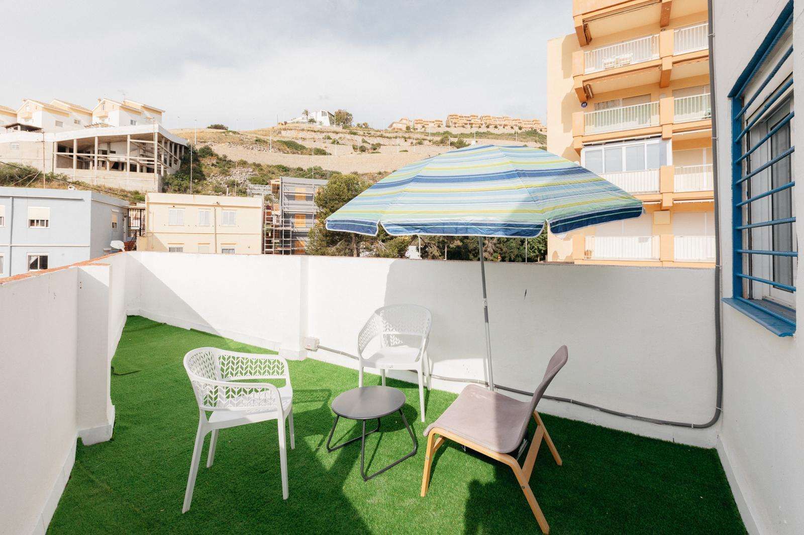 Terrassa de Apartament per a compartir en Cullera amb Aire condicionat i Terrassa