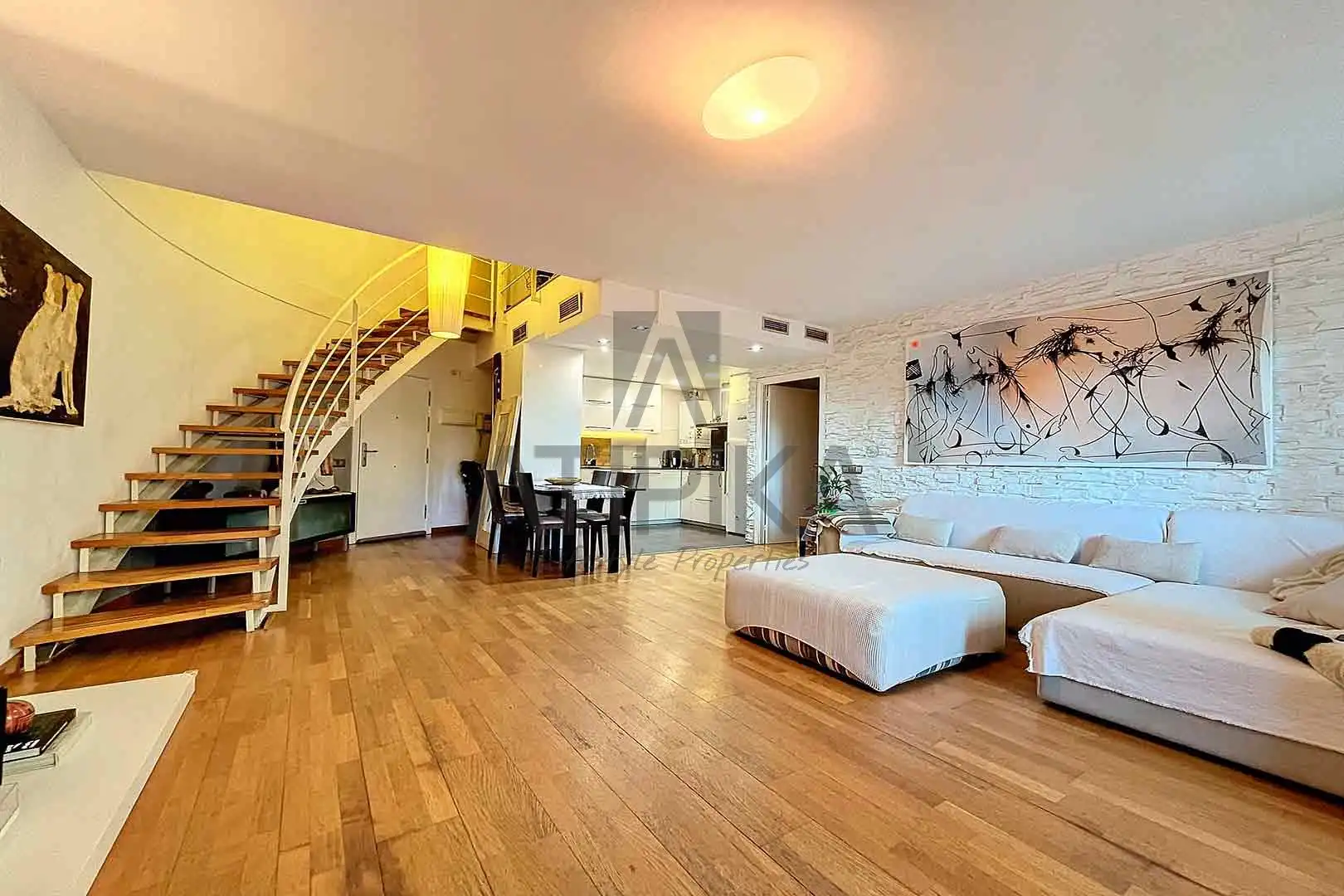 Living room of Duplexes for sale in Sitges  with Heating, Parquet flooring and Terrace