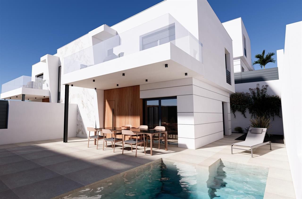 Exterior view of Single-family semi-detached for sale in Pulpí  with Private garden and Swimming Pool