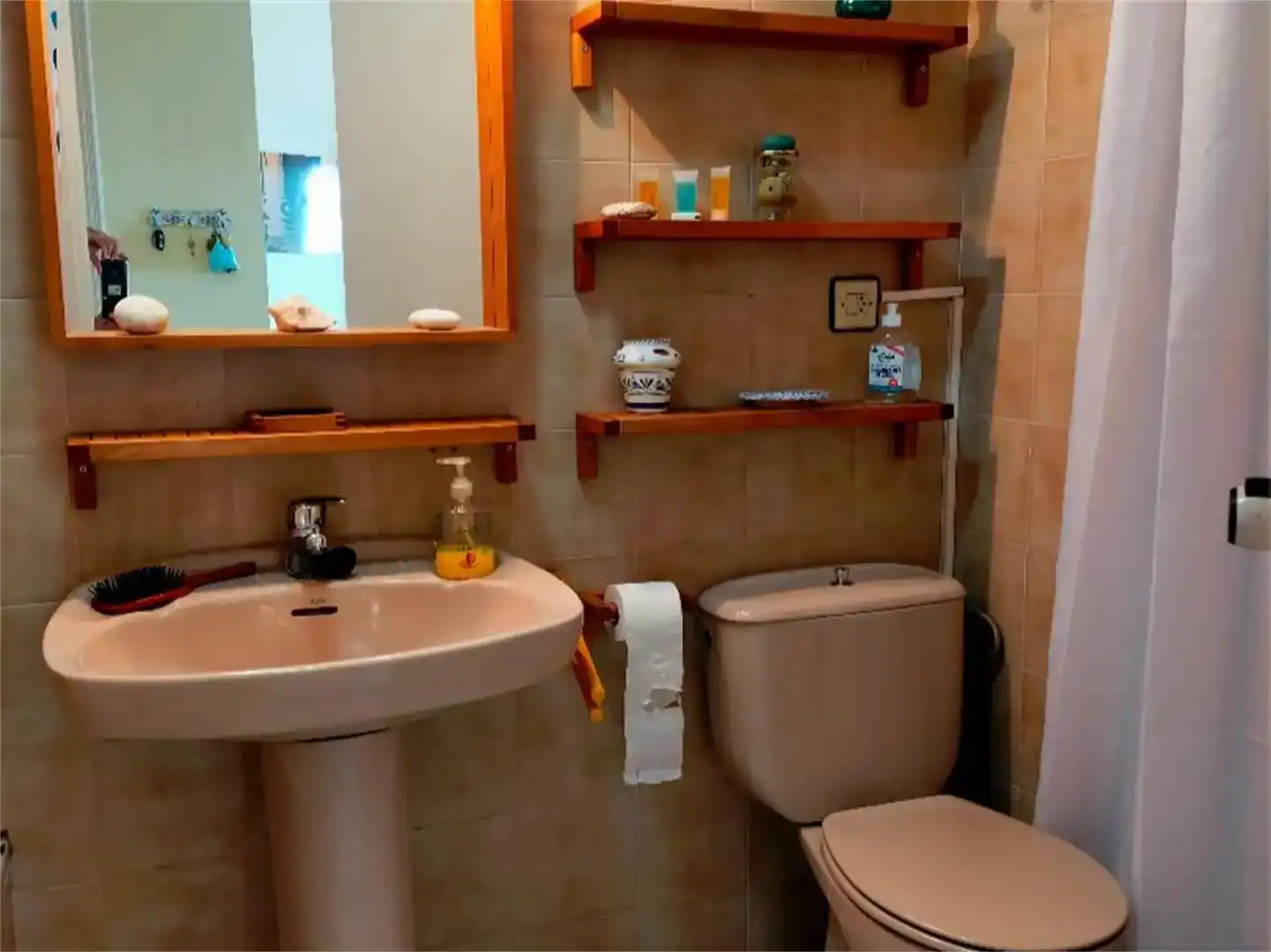 Bany de Apartament de lloguer en Mazarrón amb Aire condicionat i Moblat