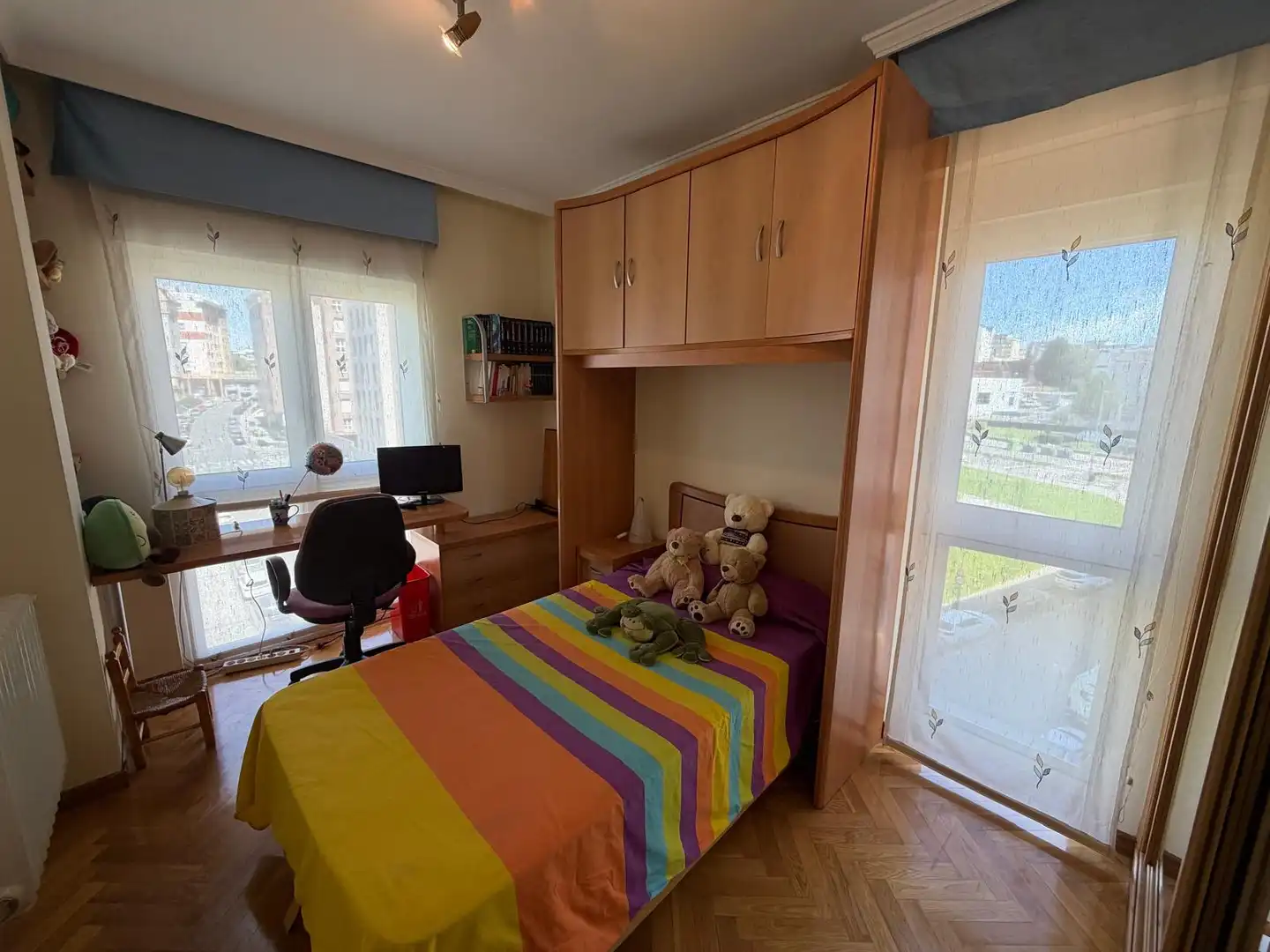 Schlafzimmer von Wohnung zur Miete in Lugo mit Heizung, Parkett und Abstellraum
