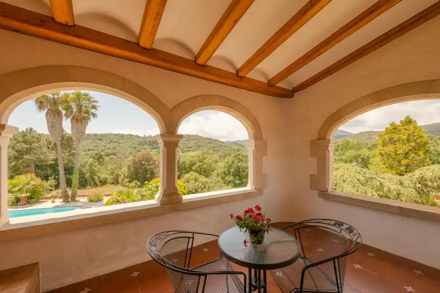Terrassa de Finca rústica en venda en Riudarenes amb Aire condicionat, Calefacció i Jardí privat