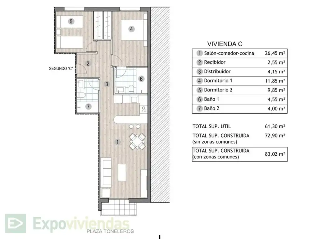 Apartamento con terraza en venta en Puerto de Mazarrón, imagen 14