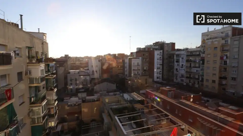 Terraza de Piso de alquiler en Barcelona con Aire acondicionado, Calefacción y Amueblado