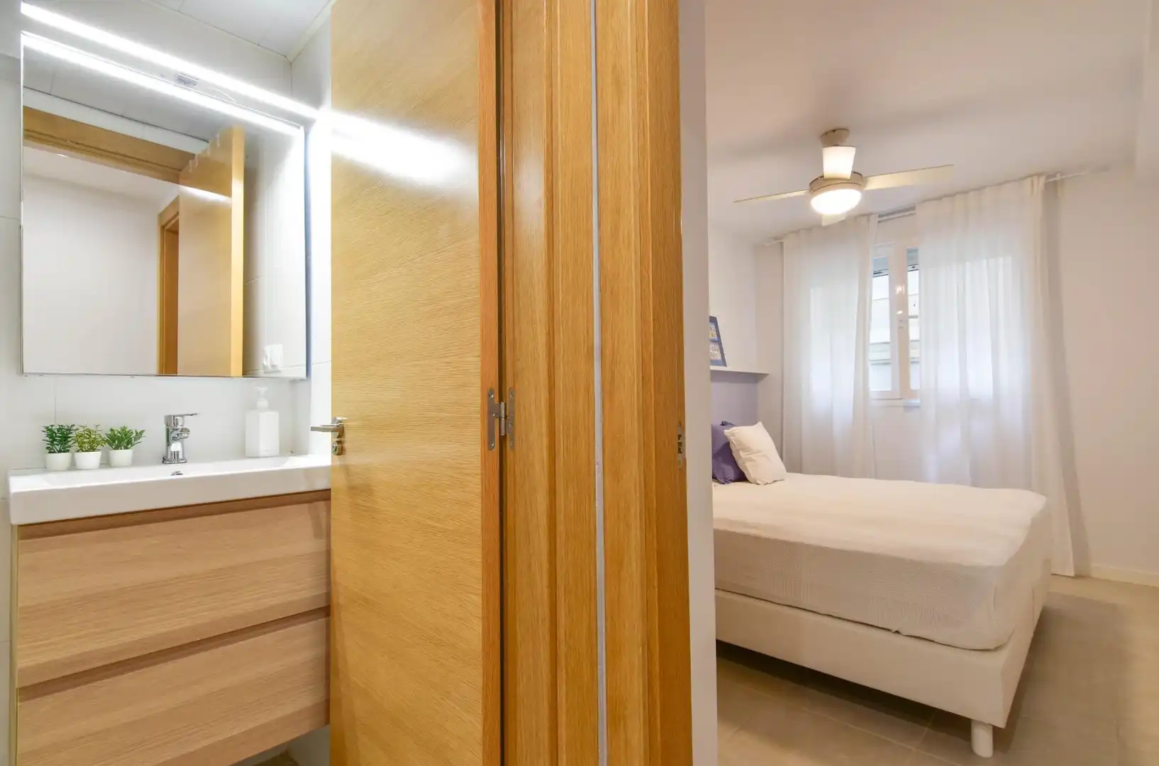Dormitori de Apartament de lloguer en El Puig de Santa Maria amb Calefacció, Jardí privat i Terrassa