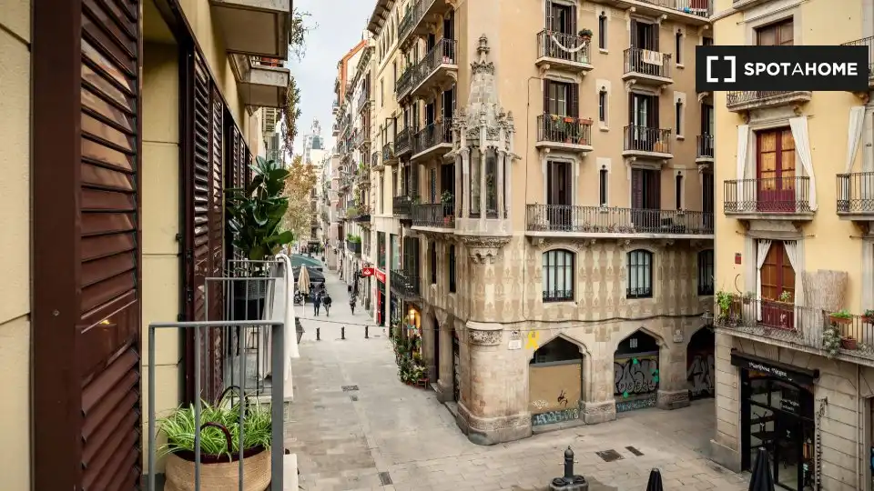 Vista exterior de Apartamento para compartir en Barcelona con Aire acondicionado, Calefacción y Terraza
