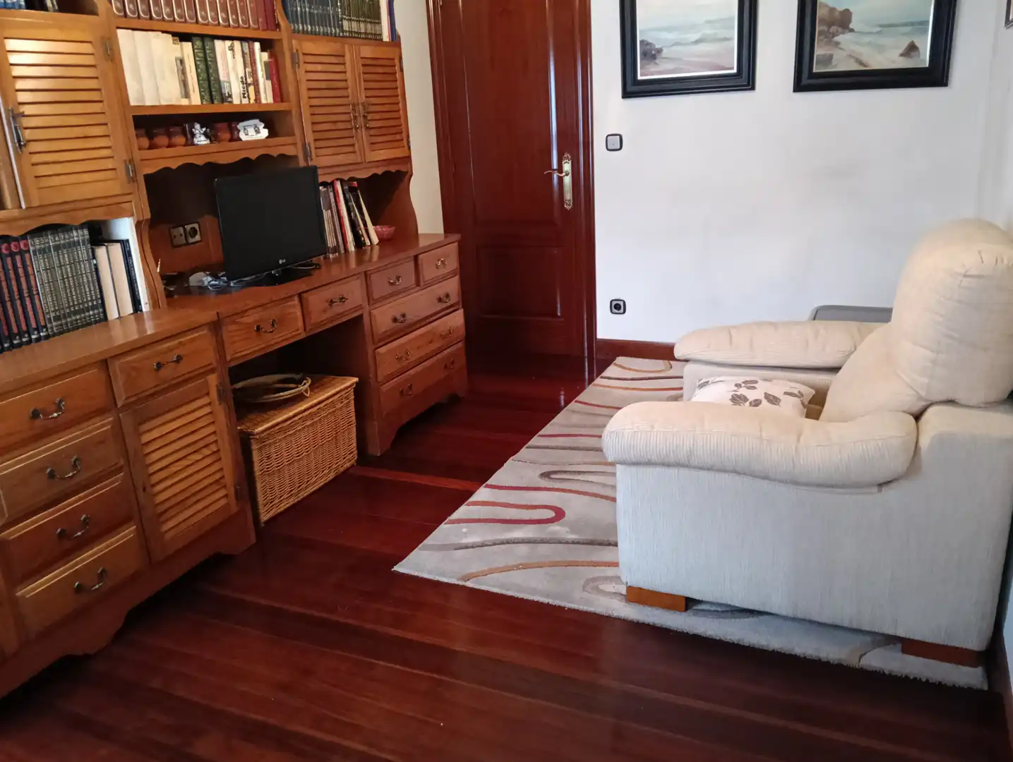Sala d'estar de Pis en venda en Bilbao  amb Calefacció i Terrassa