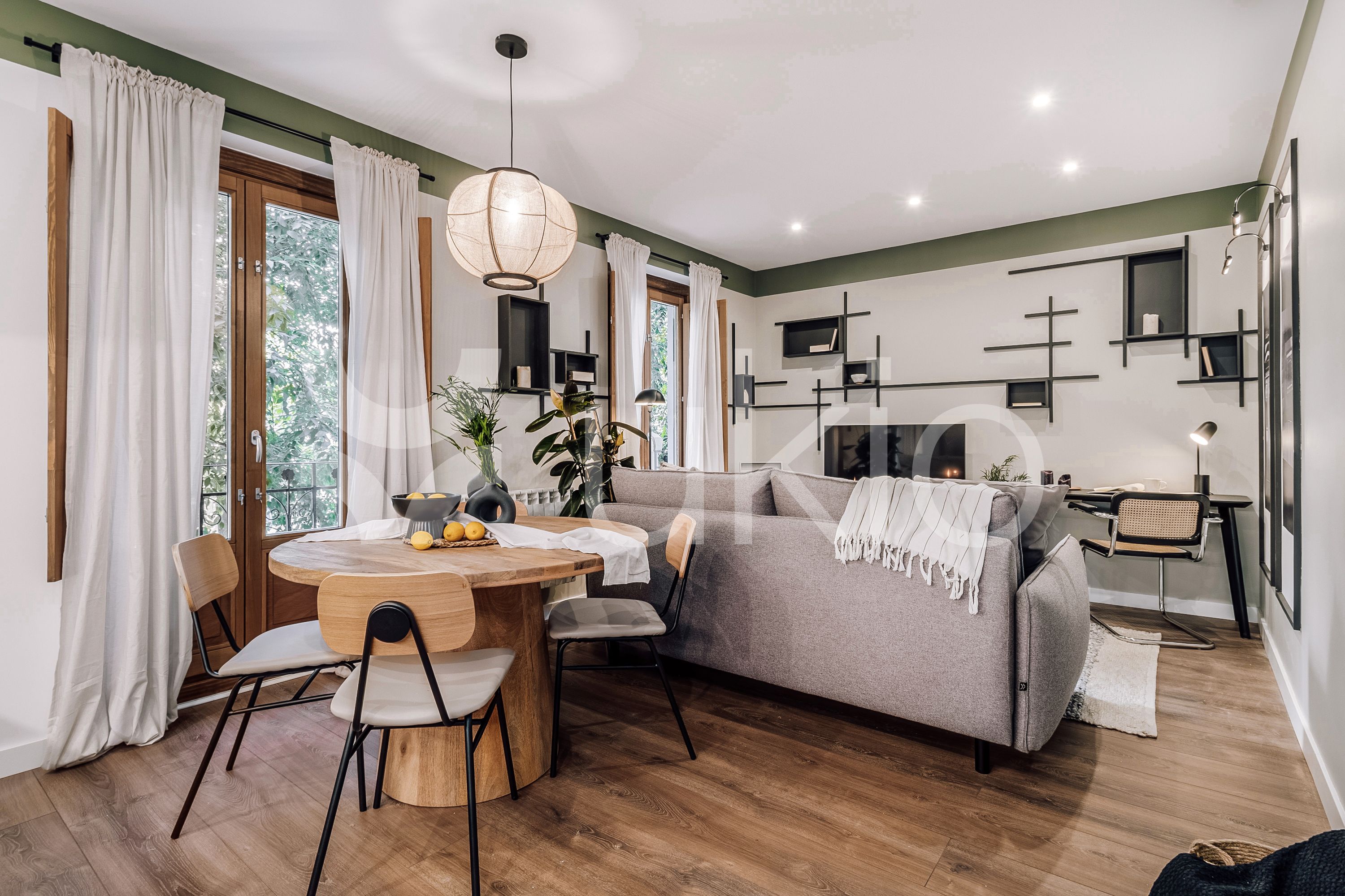 Living room of Apartment to rent in  Madrid Capital  with Air Conditioner, Heating and Furnished