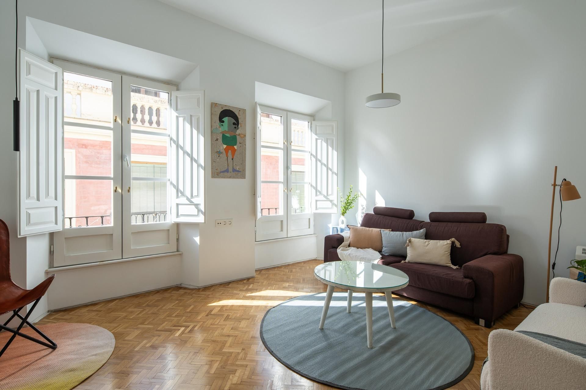 Living room of Flat for rent in  Granada Capital  with Air Conditioner, Heating and Furnished